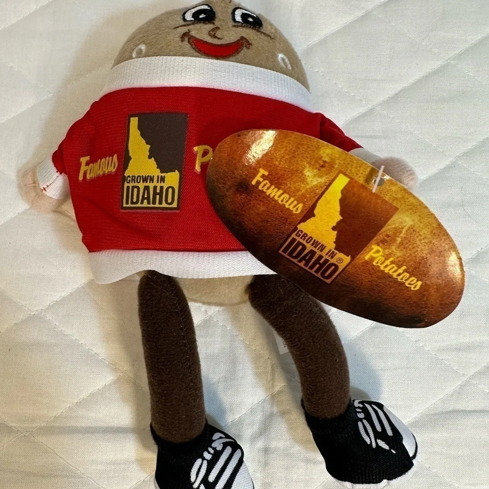 Spuddy Buddy Plush 8” Long The Star Of The Famous Idaho Potato Bowl Doll NWT - Picture 2 of 6